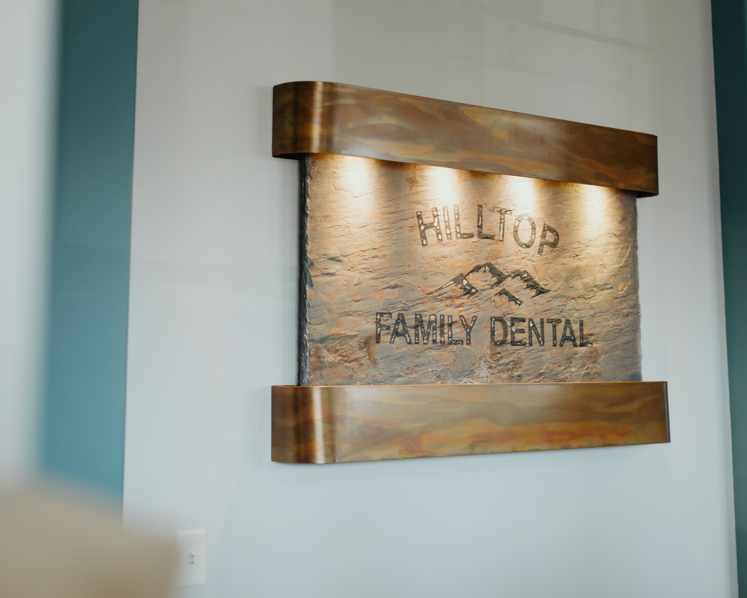 Hilltop Family Dental sign
